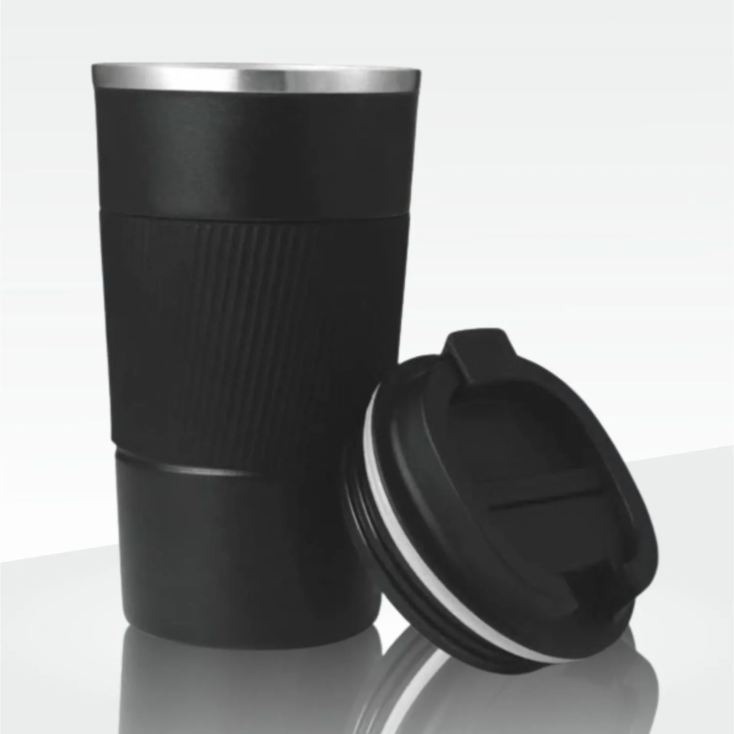 Premia+ Glass mug with Silicon Grip
