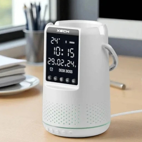 table clock with speaker