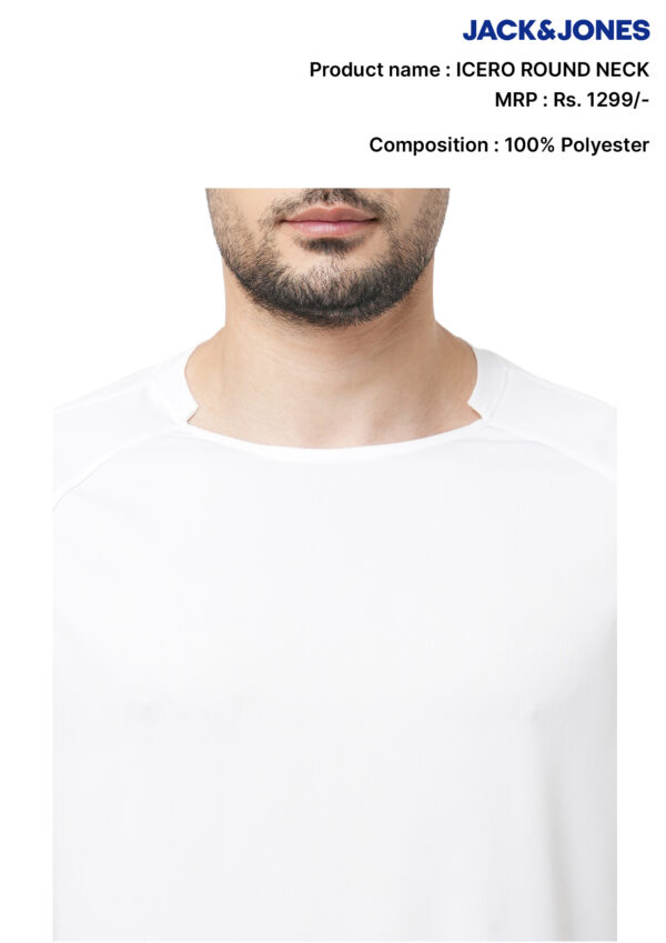 Jack & Jones- Icero Premiums Round Neck T-Shirts with Logo - Image 3