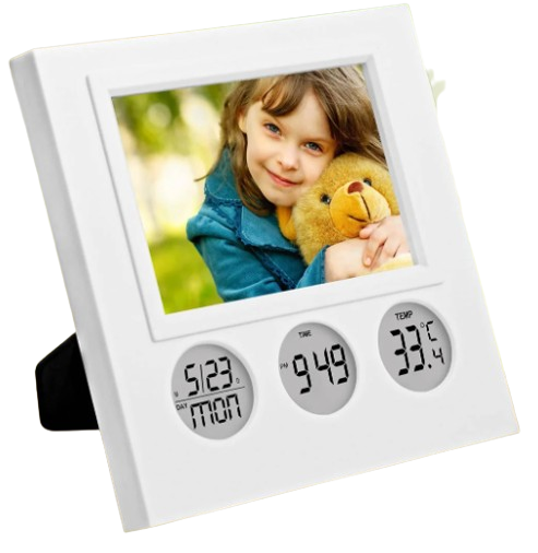 clock with photo frame