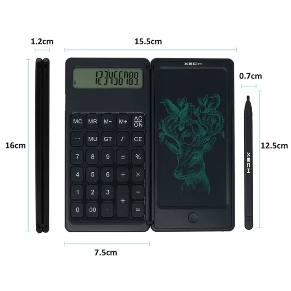 One of a kind 2 in 1 LCD E-Writer with 12 Digit Calculator