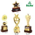 7 star Metal Trophies with Logo