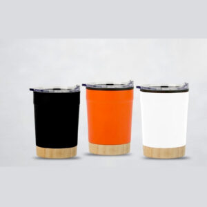 Mercury Stainless Steel Water Mug with Woodbase PP inside
