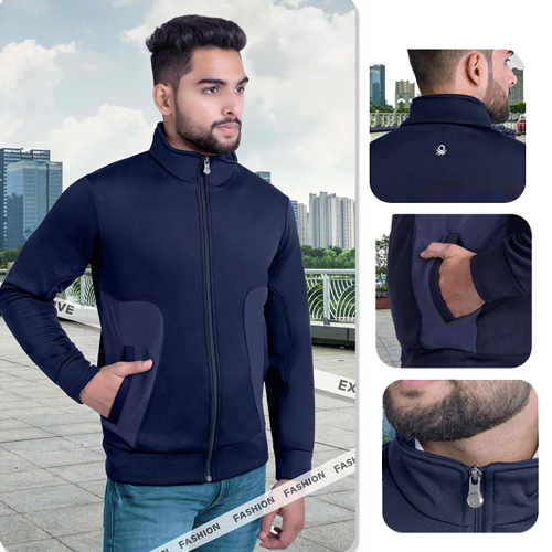 Benetton Bonded Fleece Jacket Highneck