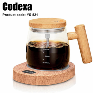 Codexa Self-Stirring Glass Mug