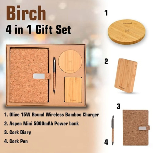 Cork Birch 4 in 1 Gift Set, For Gifting