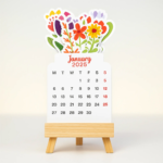 Floral Bouquet Calendar Wood