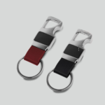 Rectangle Hanging Metal Keychain with Bottle