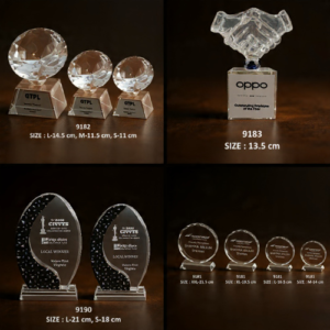 Designer Crystal Trophies