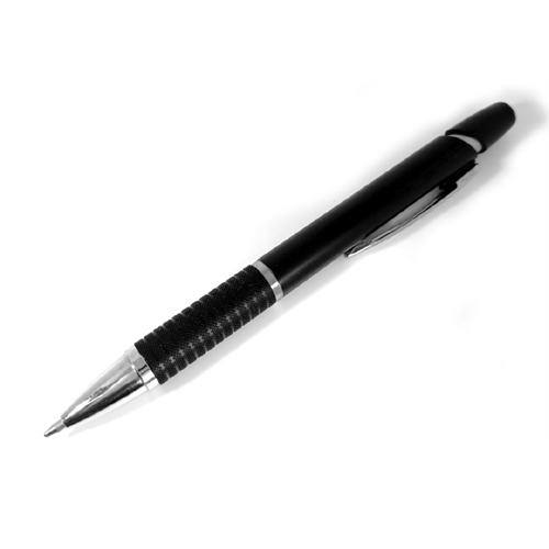 Plastic Pen Click Black and Sliver
