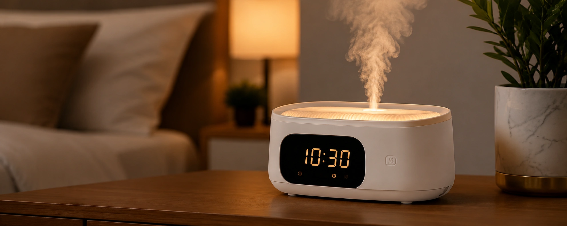 Aroma Diffuser with LED Clock