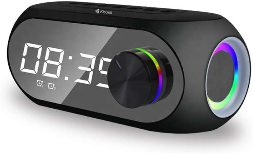 Best Bluetooth Speaker Alarm Clock – GlowBeat RGB Mirror Clock