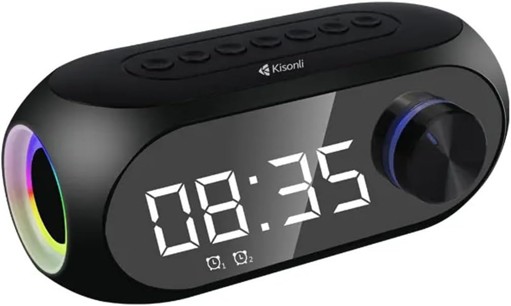 Best Bluetooth Speaker Alarm Clock – GlowBeat RGB Mirror Clock