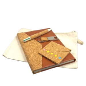 Eco-Friendly Cork Gift Set of 4 in Canvas Pouch