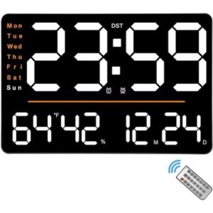 Exclusive Rectangular LED Wall Clock with Remote – Spectra Digital Display Clock