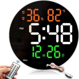 Exclusive Round LED Wall Clock with Timer – Omega Digital Display Clock