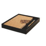 Notebook Gift Set of 2 – Cork Notebook with Magnetic Flap & Cork Pen in Hard Box