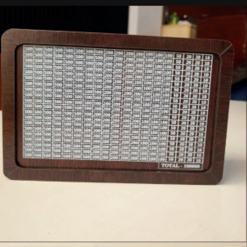 Money Saving Challenge Board – Mood Wooden Savings Tracker