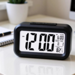 Large LCD Digital Alarm Clock – Vibe Desk Clock with Snooze
