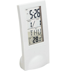 Best Transparent LCD Desk Clock – Neon Alarm & Thermometer