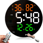 Round LED Wall Clock with Timer – Omega Digital Display Clock
