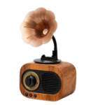 Vintage – Retro Wooden Bluetooth Speaker with Gramophone