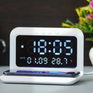 Corporate Gift Wireless Charging Clock – LineX LED Digital Clock