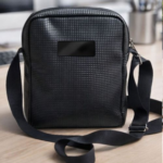 Premium Crossbody Sling Bag with Micro-Grid PU