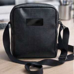 Premium Crossbody Sling Bag with Micro-Grid PU