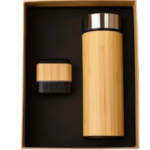 Timeless Corporate Gift Set – Bamboo Bottle & Speaker