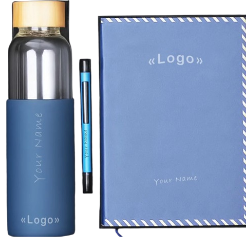 Corporate Gift Set – Everyday Luxe Bottle, Pen & Notebook