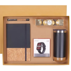 Celebration Box – 5 in 1 Gift Set (Notebook Diary, Pen, Smartwatch, Steel Tumbler & Chocolates)