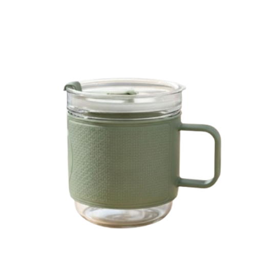 Best Glass Mug MiniBrew – Compact 400ml Cup with Straw Lid