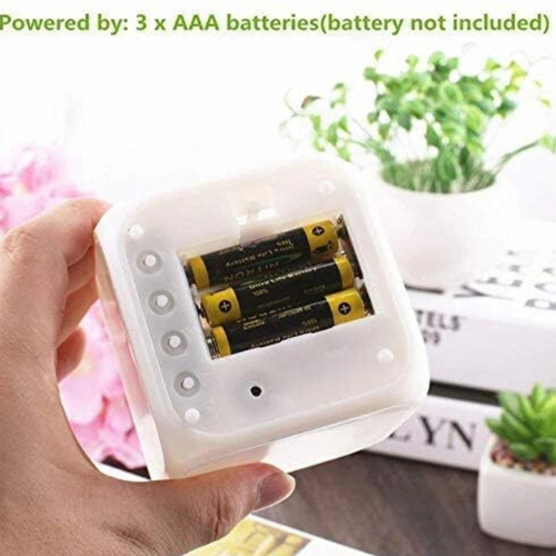 Exclusive 7-Color LED Cube Alarm Clock – Pixel Compact Desk Clock