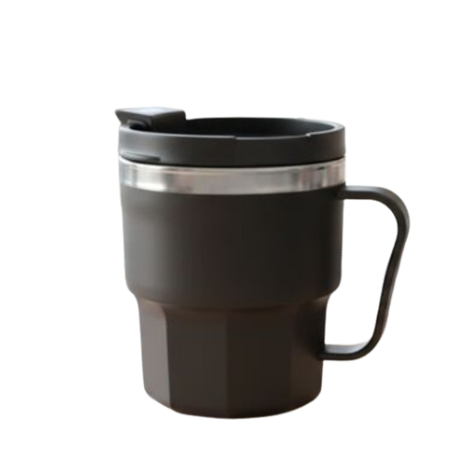 Vertex Steel Double Wall Mug | Leak-Proof Flip Top Lid