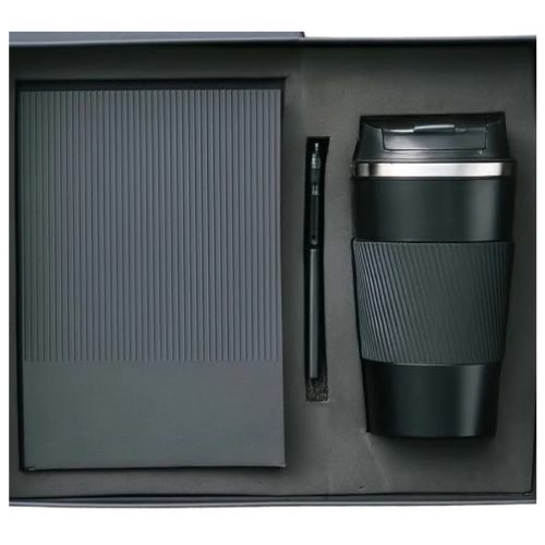 Green Glee Gift set – 3 in 1 Set (Notebook Diary, Pen & Steel Travel Mug)