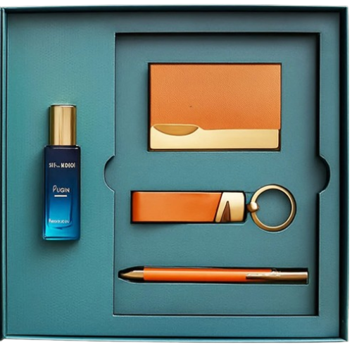 Festive Flare – 5 in 1 Gift Set (Perfume, Notebook Diary, Card Holder, Pen & Keychain)