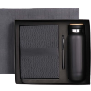 EcoVibe Gift set – 3 in 1 Set (Notebook Diary, Pen & Copper-Lid Steel Bottle)