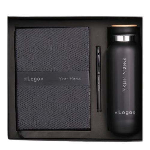 EcoVibe Gift set – 3 in 1 Set (Notebook Diary, Pen & Copper-Lid Steel Bottle)