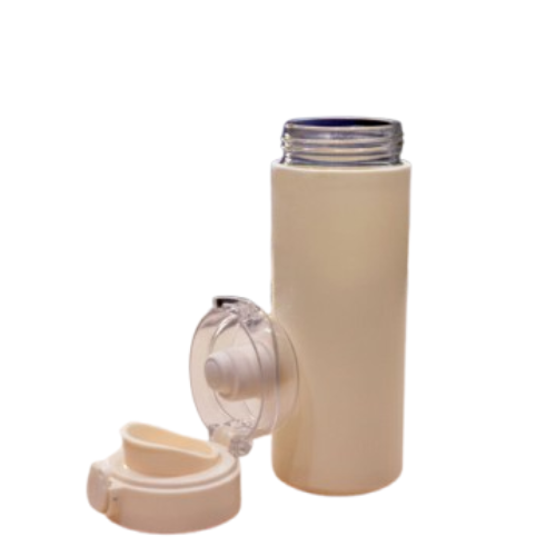 Glass Bottle IvoryLock – Sleek 425ml with Flip-Top Lid