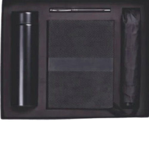 Organic Aura – 4 in 1 Gift Set (Umbrella, Notebook Diary, Pen & Steel Bottle)