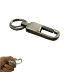 Titan: Premium Rectangular Keychain with Carabiner | Double Keyring | Large Branding Area