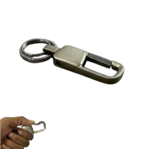 Titan: Premium Rectangular Keychain with Carabiner | Double Keyring | Large Branding Area