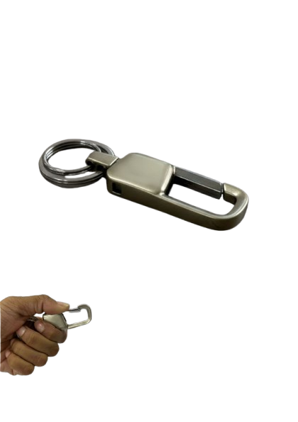 Titan: Premium Rectangular Keychain with Carabiner | Double Keyring | Large Branding Area
