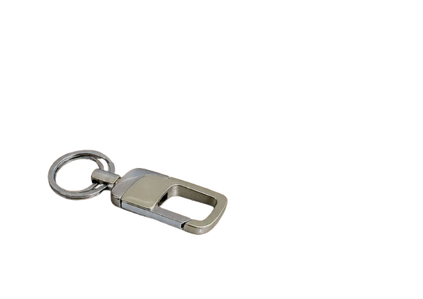 Anchor: Premium Double Finish Rectangular Keychain with Carabiner | Double Keyring
