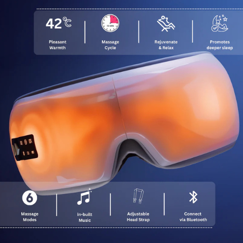 Eye Massager Machine – 6 Modes with Heat, Air & Music