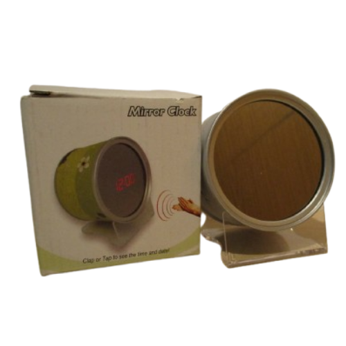 Essential Mirror Alarm Clock with Slap Snooze Button