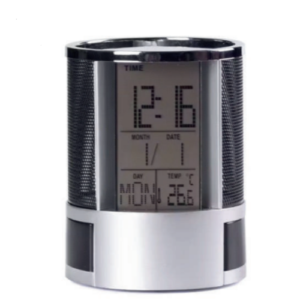 Best Mesh Pen Holder with LCD Clock – Vibe Desk Organizer