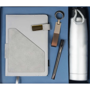 Pro Pack – 4 in 1 Gift Set (Notebook Diary, Keychain, Pen & Steel Bottle)