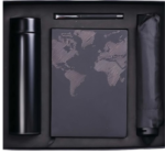 Brew Box – 4 in 1 Gift Set (Steel Bottle, Pen, World Map Notebook & Umbrella)